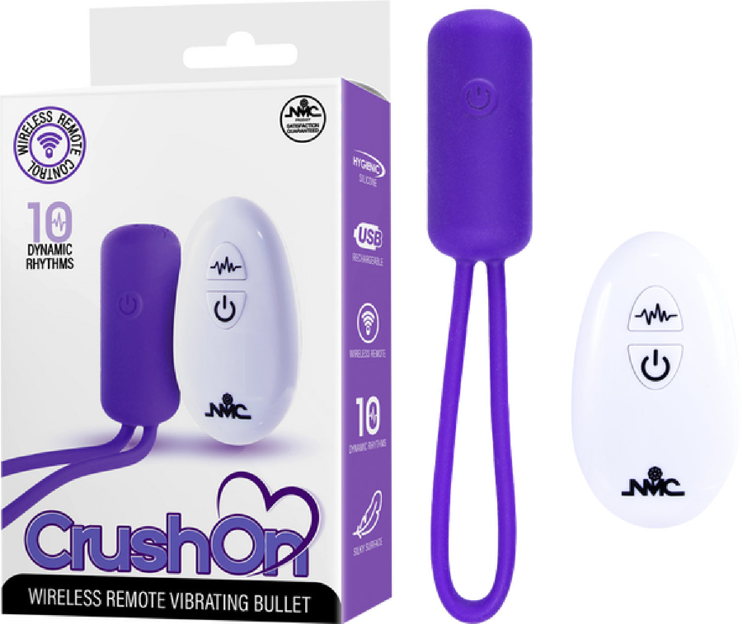 Crush On - Wireless Remote Vibrating Bullet – USB Rechargeable Silicone Bullet Vibrator > Vibrators > Mini Vibrators Main image