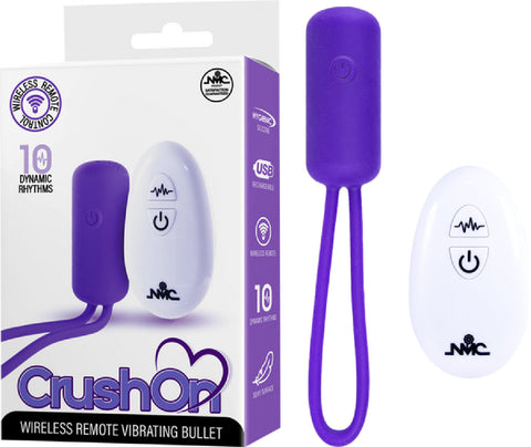 Crush On - Wireless Remote Vibrating Bullet – USB Rechargeable Silicone Bullet Vibrator > Vibrators > Mini Vibrators