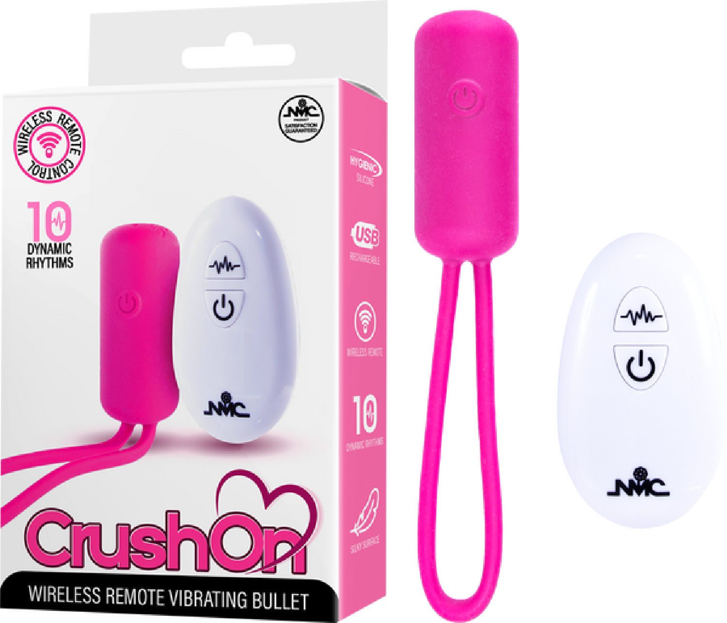 Crush On - Wireless Remote Vibrating Bullet – USB Rechargeable Silicone Bullet Vibrator > Vibrators > Mini Vibrators