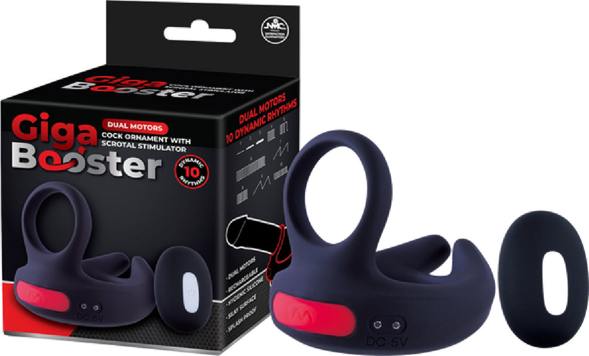 Dual Motor Cock Ring with Scrotal Stimulator – Rechargeable Splashproof Silicone Toy > Cock Ring > Vibrating