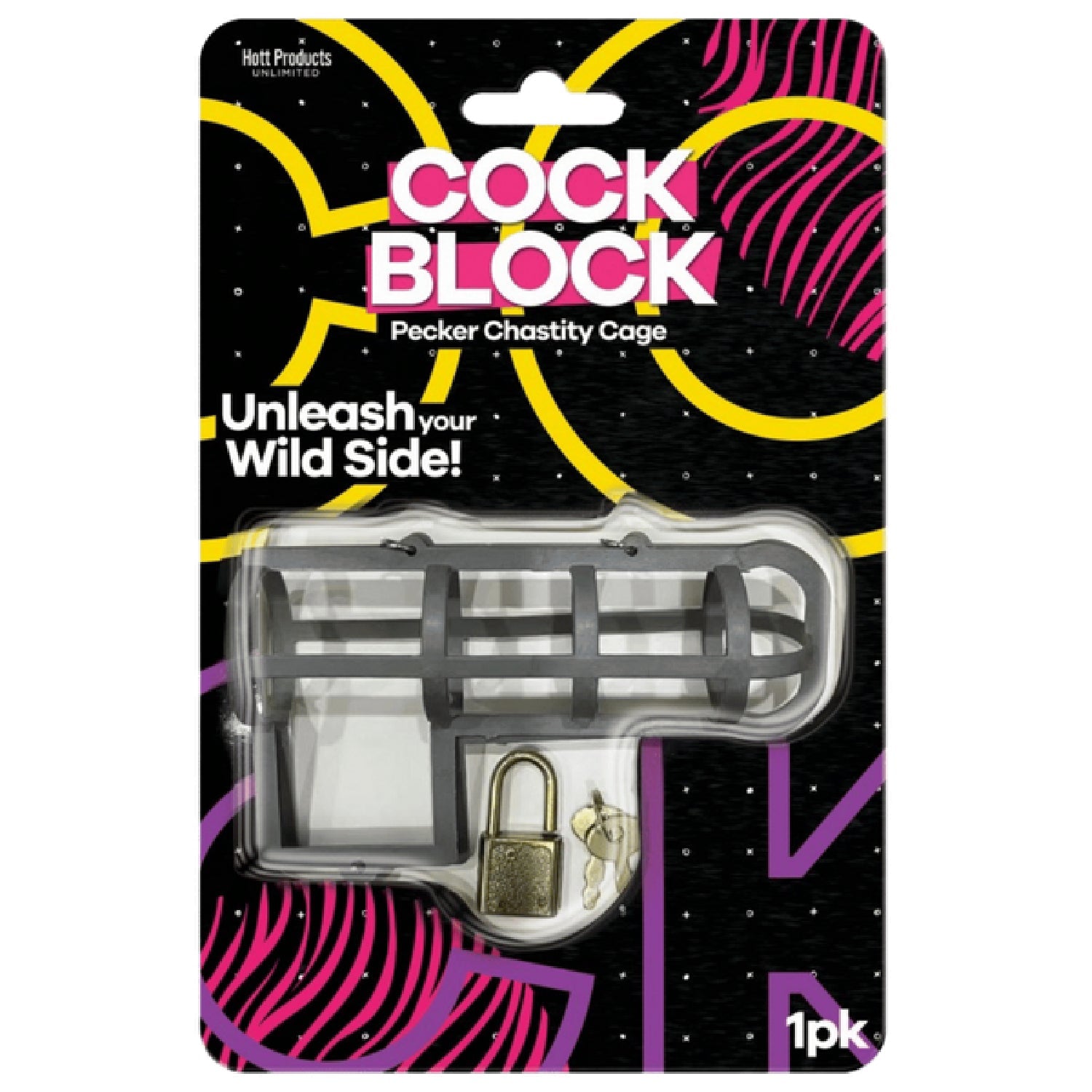 Cock Block – Adjustable Lockable Male Chastity Device with Master Lock and Key > Novelties > Gag Gifts