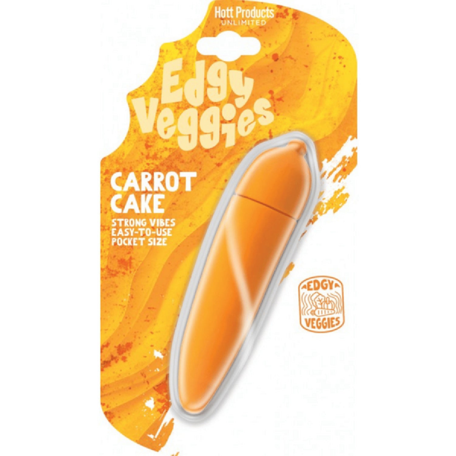 Edgy Veggies Carrot Shaped Mini Vibrator – Water-Resistant 10-Speed Mini Vibrator > Vibrators > Unconventional Main image