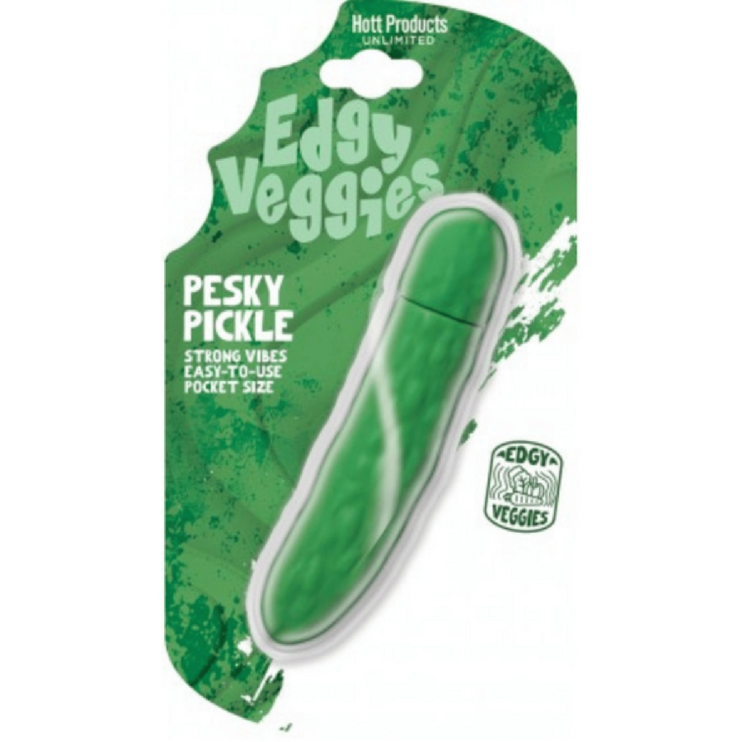 Edgy Veggies Pesky Pickle – Portable Waterproof Mini Vibrator with 10 Speeds > Vibrators > Unconventional Main image
