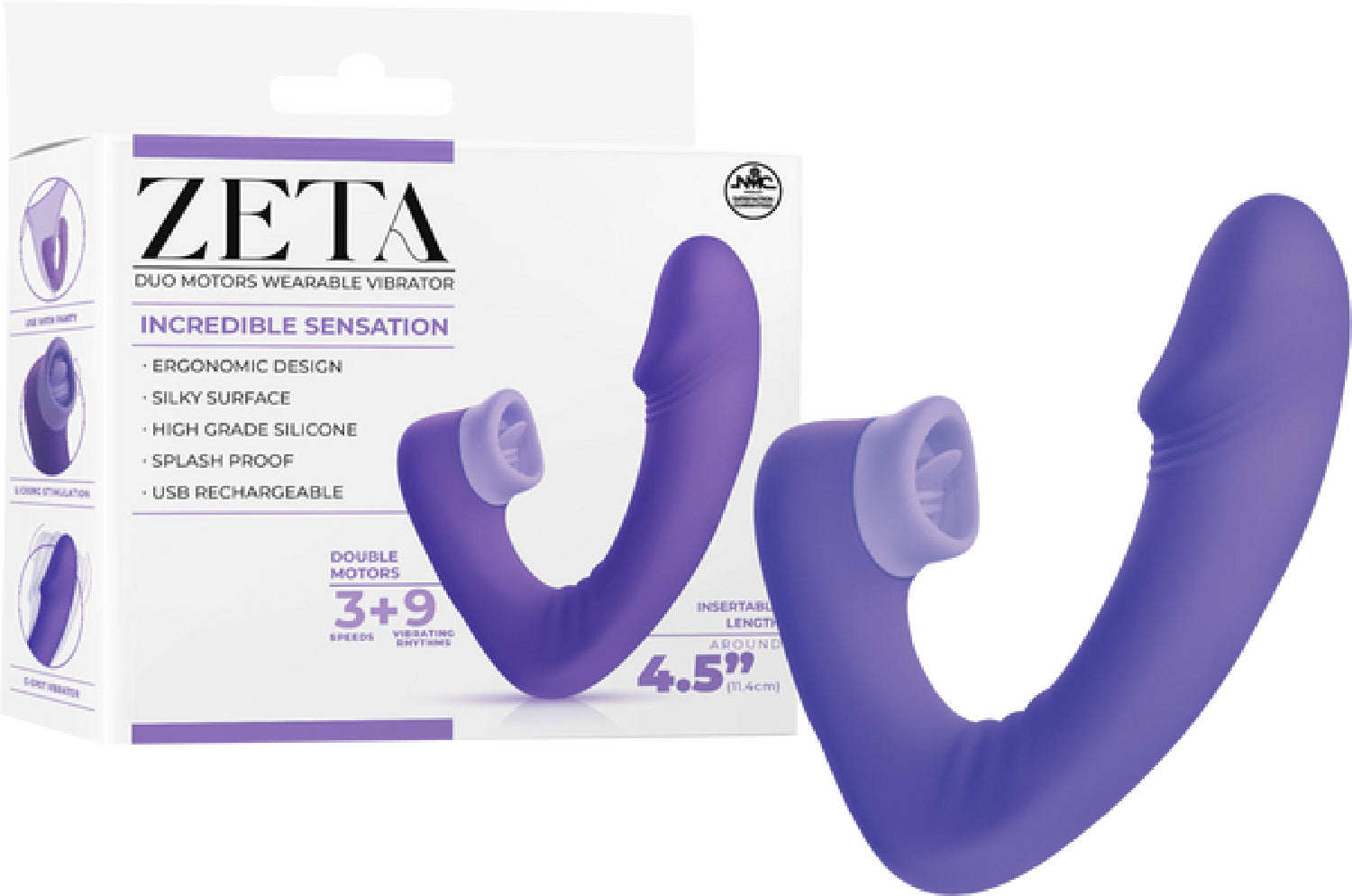 Dual Motor Wearable Vibrator – Splashproof 4.5 Inch USB Rechargeable Vibrator > Vibrators >