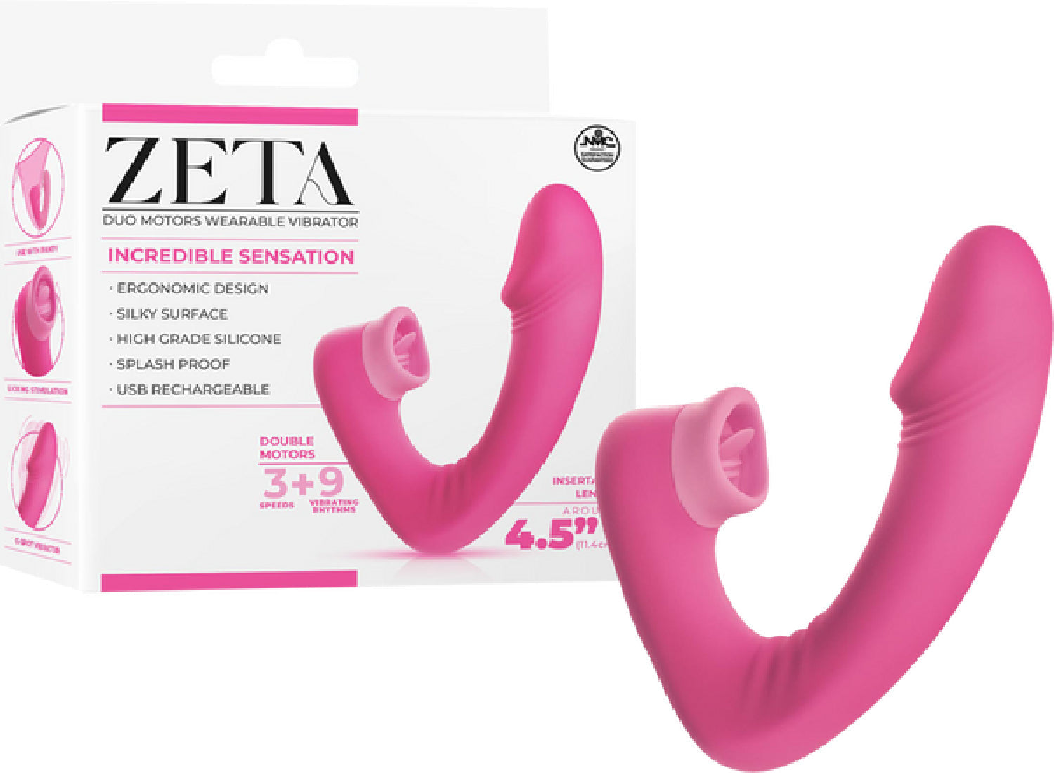 Dual Motor Wearable Vibrator – Splashproof 4.5 Inch USB Rechargeable Vibrator > Vibrators >