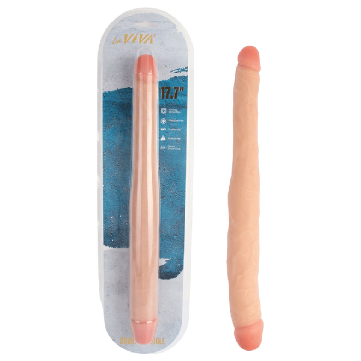Double Trouble Realistic Feel Dual Dildo – 17.7 Inch Length, 1.3 Inch Girth Dual-Ended Dildo > Dildos > Double Dildos