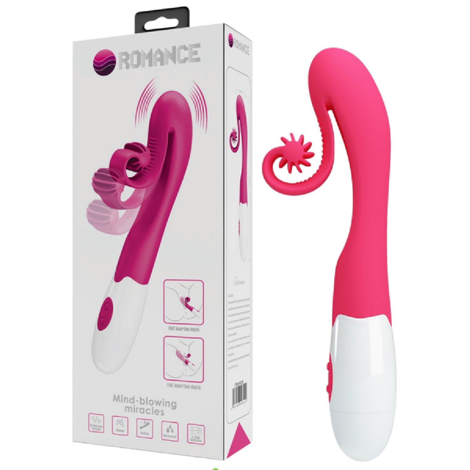 Rechargeable Tatianna (Pink) – Ergonomic Silicone Vibrator with 30 Modes Secondary image