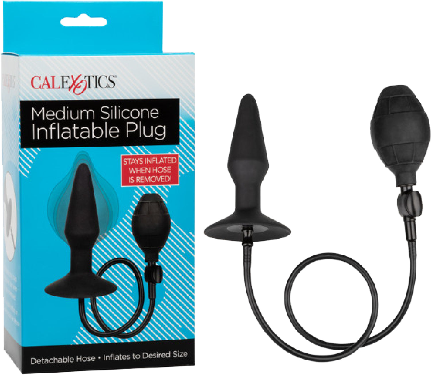 CalExotics Medium Silicone Inflatable Plug – Inflatable Anal Plug with Detachable Hose > Anal Range > Tunnel and Stretchers