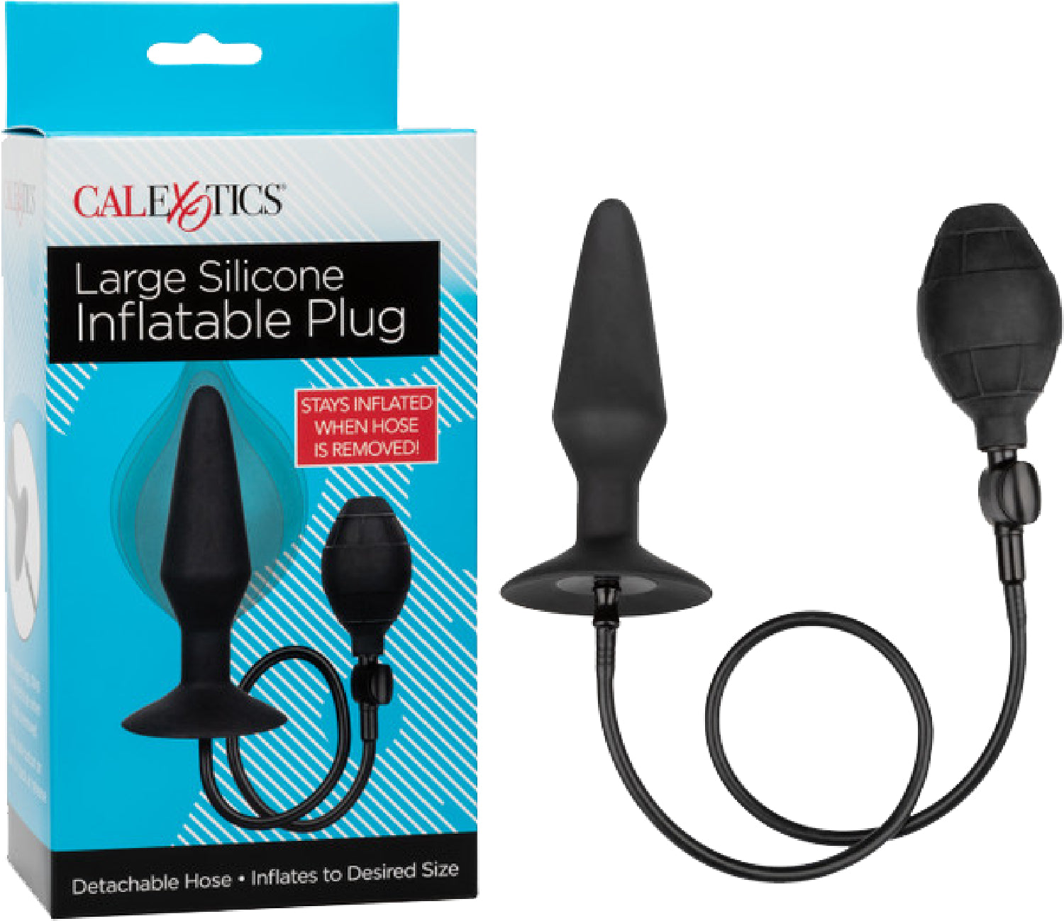 CalExotics Medium Silicone Inflatable Plug – Inflatable Anal Plug with Detachable Hose > Anal Range > Tunnel and Stretchers