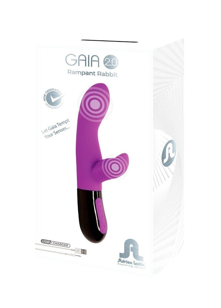 Adrien Lastic Gaia 2.0 20.4cm Rampant Rabbit Purple Vibrator | Dual Stimulation > Vibrators > Ladies > Rabbit