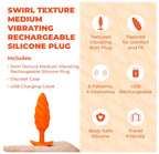 b-Vibe Swirl Texture Plug – Silicone Rechargeable Vibrator > Anal Range > Vibrating Butt Plugs