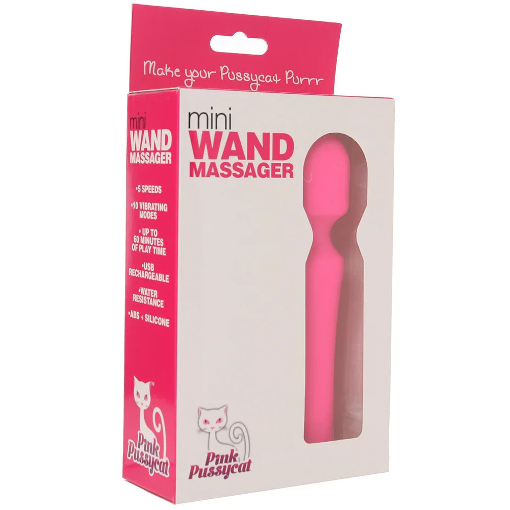 Pink Pussycat Mini Wand Massager Compact Portable Vibrating Massager > Sex Toys > Mini Massagers
