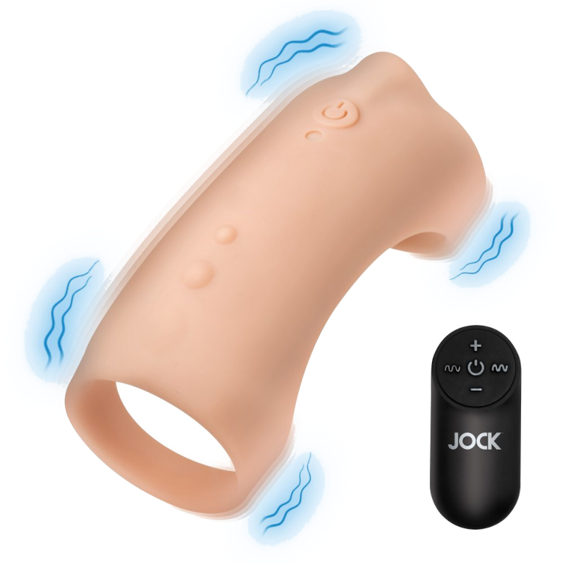 JOCK Vibrating Silicone Penis Sleeve – Vibrating Penis Sleeve > Sex Toys For Men > Penis Sleeves