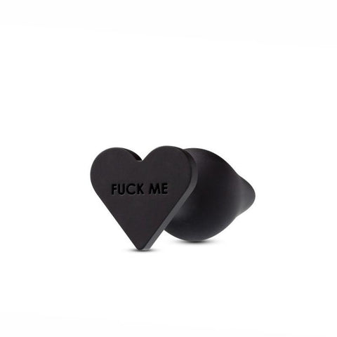 Temptasia Heart-Shaped Butt Plug Black for Intimate Play
