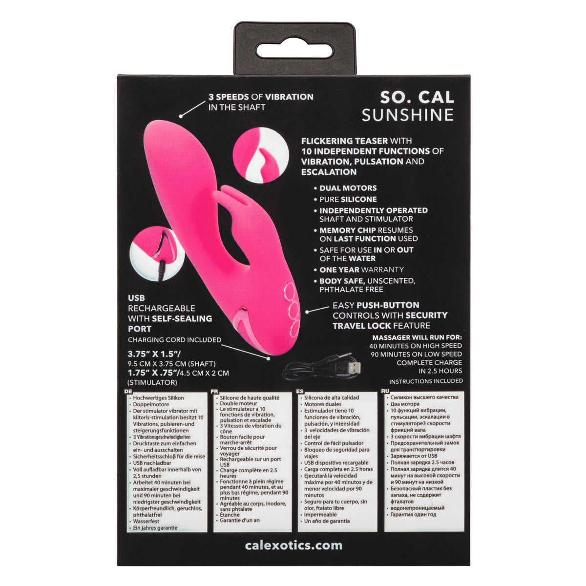 California Dreaming So Cal Sunshine 6 Inch Dual Vibe > Vibrators > Ladies > Rabbit