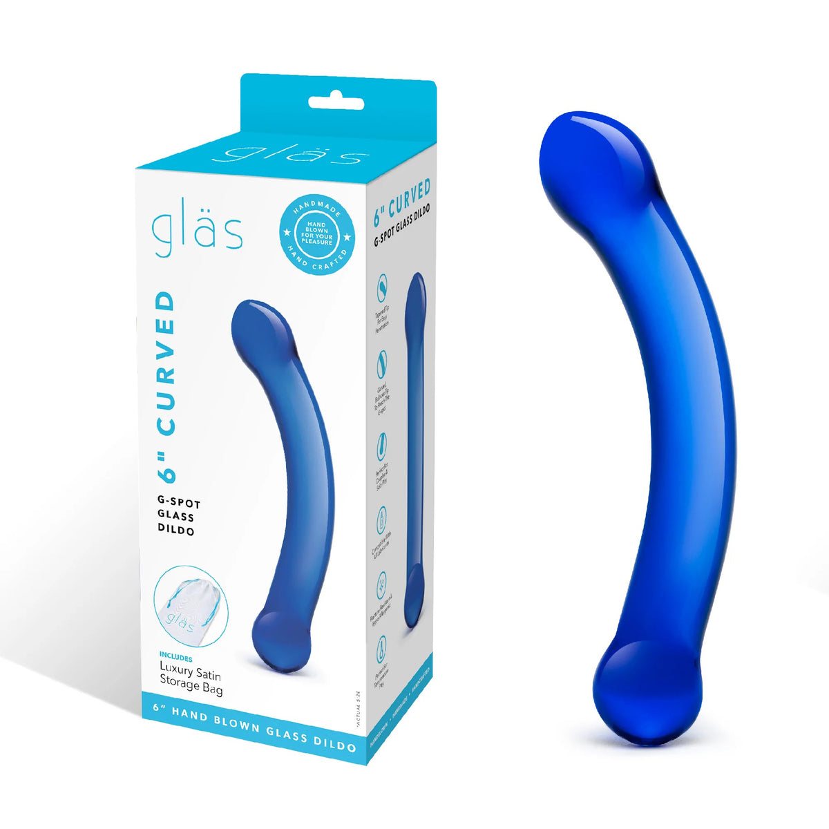 Glas 6 Inch Curved G Spot Dildo > Glass > Dildos