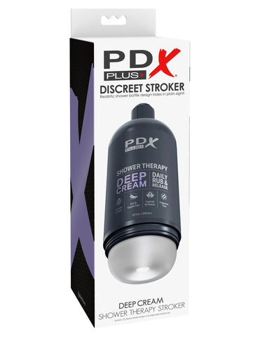 Pdx Plus Shower Therapy Deep Cream Discreet Stroker > Sex Toys For Men > Masturbators > Vibrating