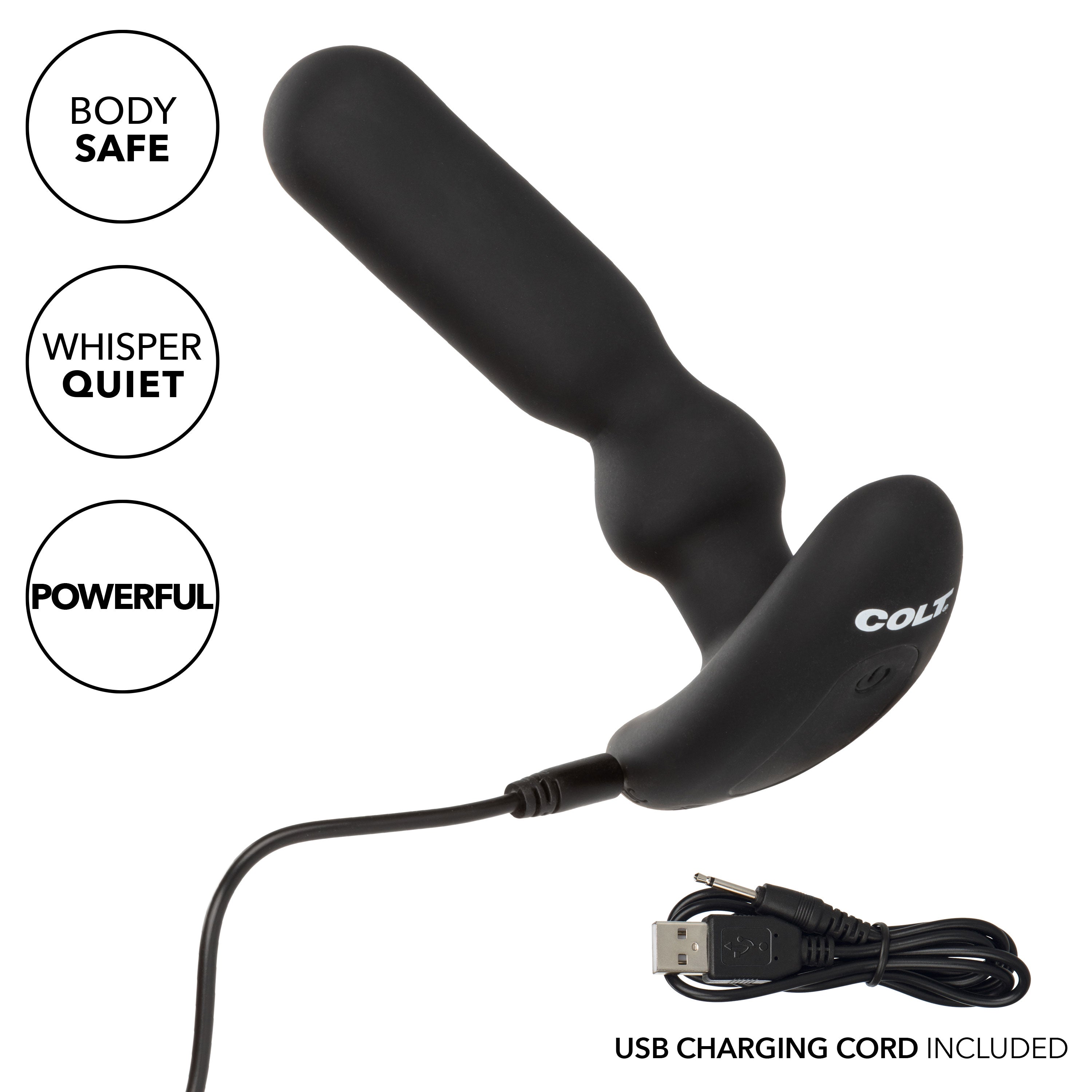 Colt Anal-T Black Flexible Vibrating Probe with 10 Intense Functions > Anal Range > Vibrating Butt Plugs