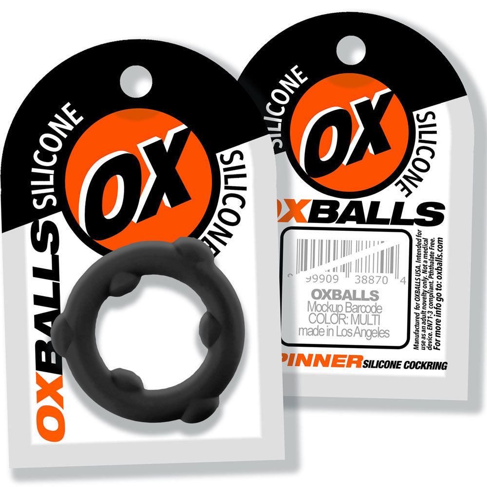 Oxballs Spinner – Mega-Stretch Silicone Cock Ring Black > Cock Ring > Single