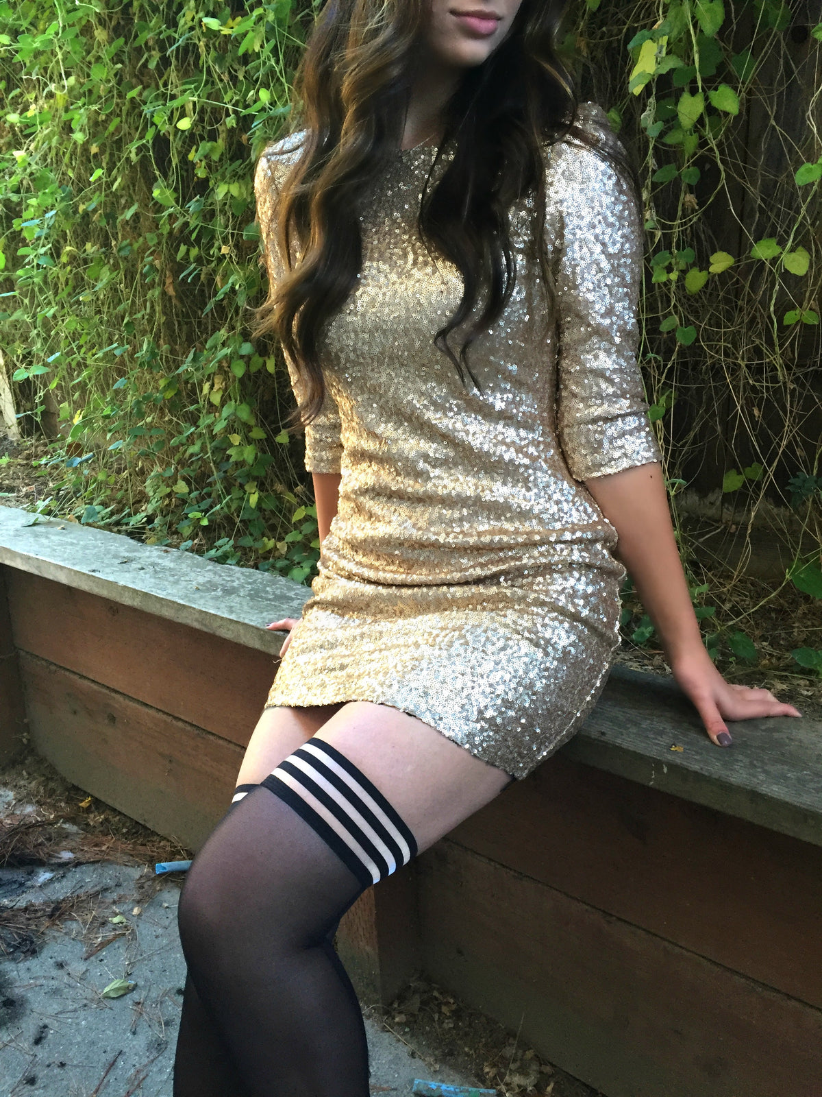Kixies Taylor Sheer Black Thigh Highs > Clothes > Hosiery > Stockings
