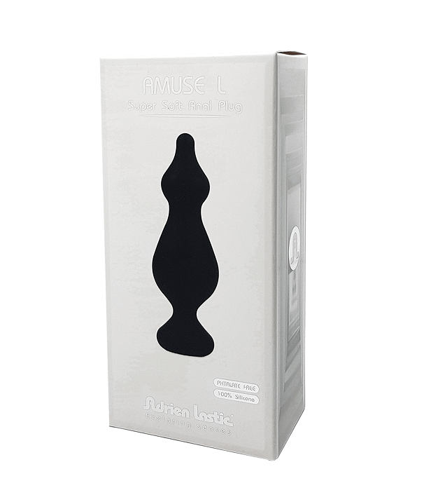 Adrien Lastic Amuse Black Silicone Plug Large Flexible Hypoallergenic Default Title Butt Plugs
