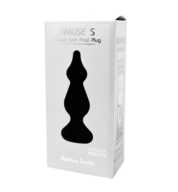 Adrien Lastic Amuse Black Silicone Plug Small - Flexible Silky Touch Hypoallergenic Default Title Butt Plugs