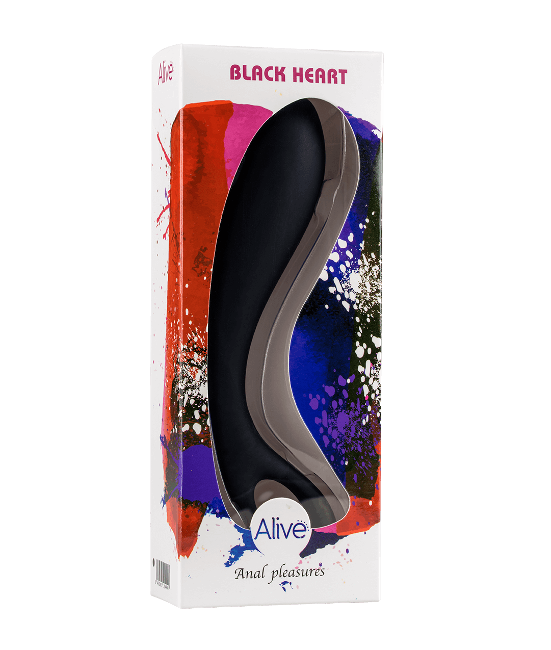 Alive Black Heart Black Silicone Stimulator for Anal Pleasures Default Title Butt Plugs