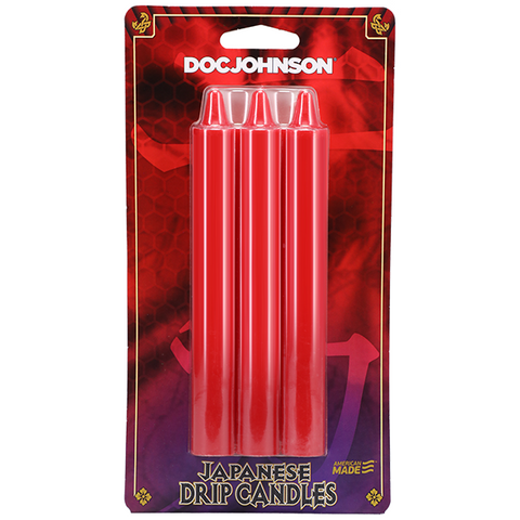 Japanese Drip Candles Red 3 Pack for Sensation Play > Candles > Drip