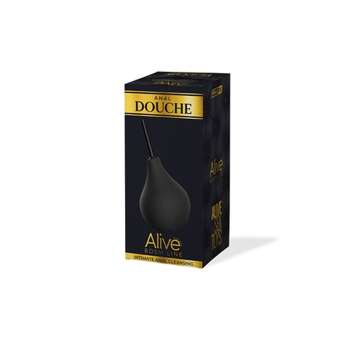 Alive Anal Douche L Black 17 cm x 8 cm Waterproof IPX8 Flexible Bulb Default Title Douches