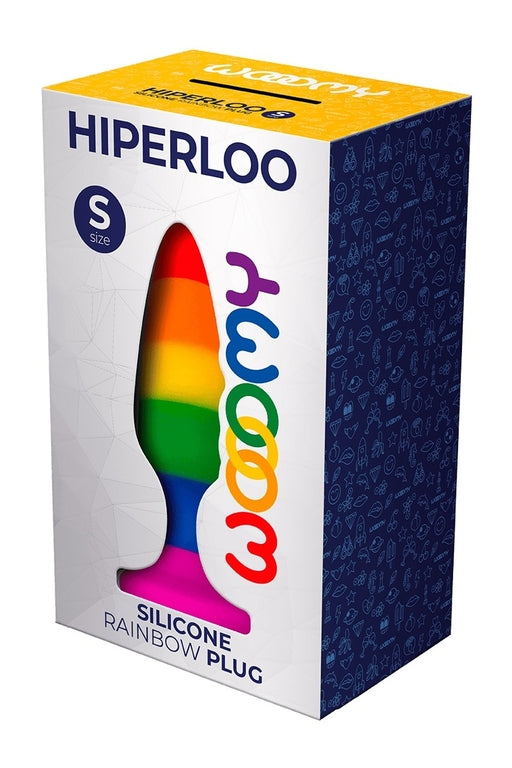 Wooomy Hiperloo Silicone Rainbow Anal Plug Small 9cm Default Title Butt Plugs