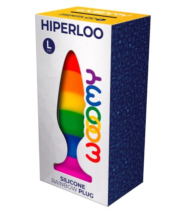 Wooomy Hiperloo Silicone Rainbow Plug Large 13.1 cm Premium Hypoallergenic Anal Toy Default Title > Anal Range > Butt Plugs