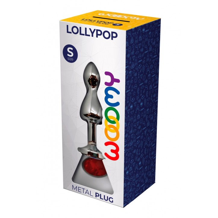 Wooomy Lollypop Double Ball Metal Plug Red Size S Default Title > Anal Range > Jewel Butt Plugs