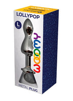 Wooomy Lollypop Double Ball Metal Plug Large White 10.5 cm by 3.5 cm Default Title > Anal Range > Jewel Butt Plugs
