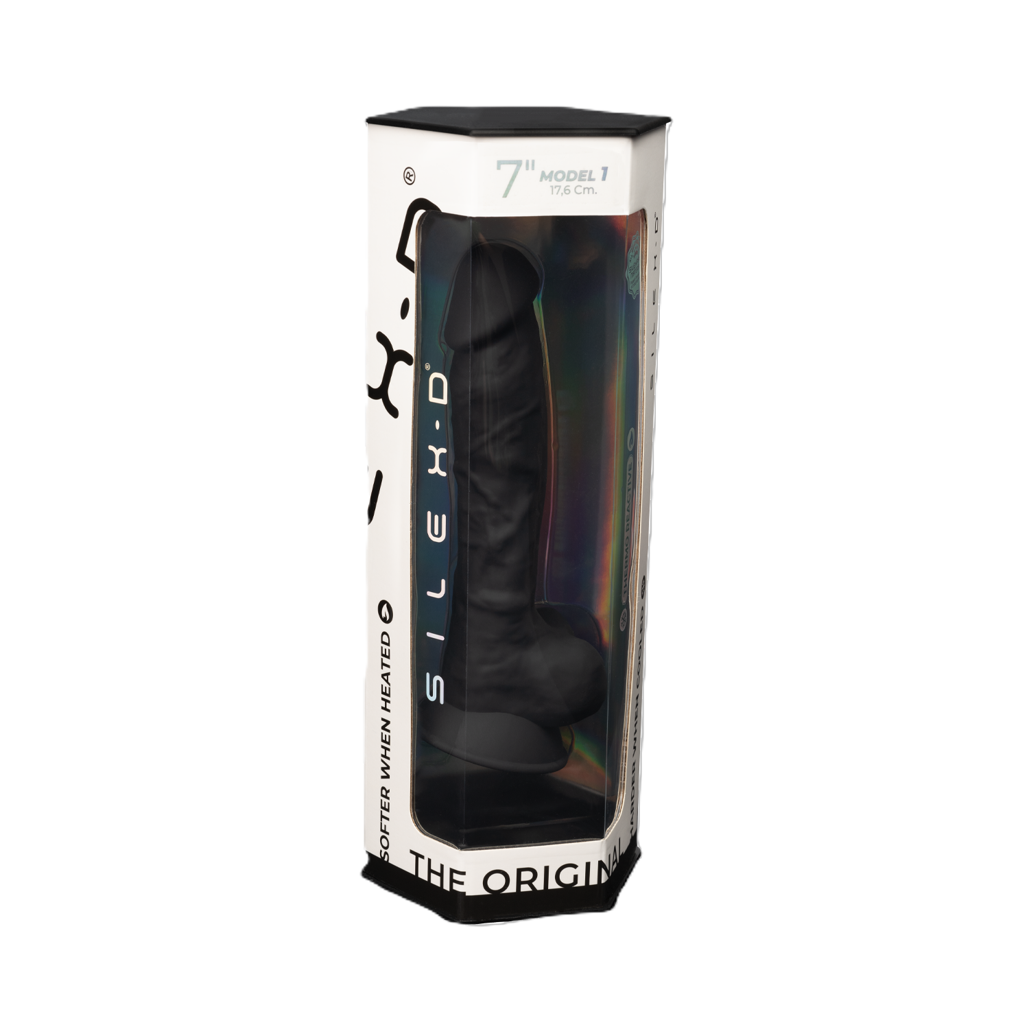 Silexd 7 Inch Model 1 Black - Dildo with Balls > Dildos > Realistic Dildos
