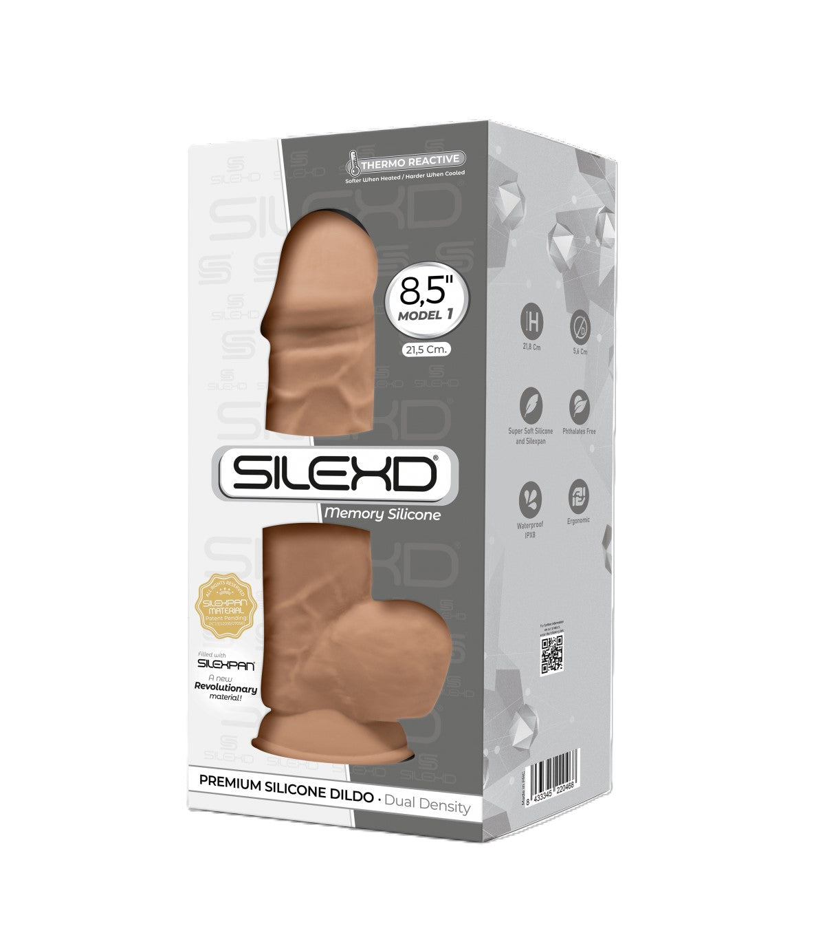 Silexd 8.5 Inch Model 1 Premium Silicone Dildo in Caramel Secondary image