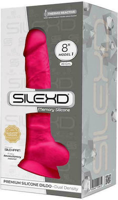 SilexD 8 Inch Pink Dual Density Memory Silicone Dildo with Suction Cup Default Title DONGS