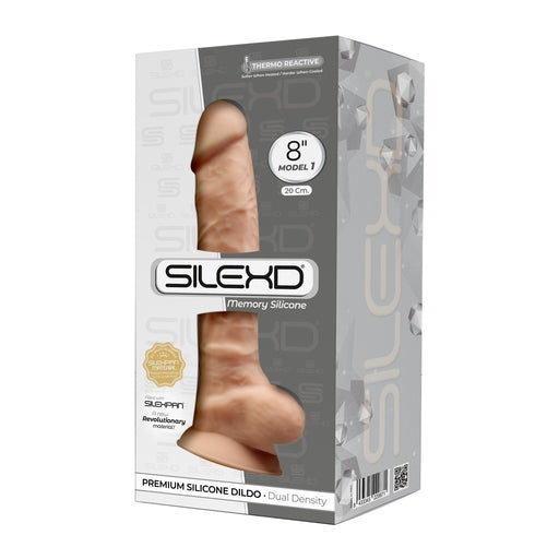 SilexD 8 Inch Model 1 Dual Density Premium Silicone Dildo in Flesh Default Title Dongs Realistic
