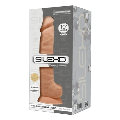 SilexD 10 Inch Dual Density Thermo Reactive Silicone Dildo with Balls Flesh Color Default Title Dongs Realistic