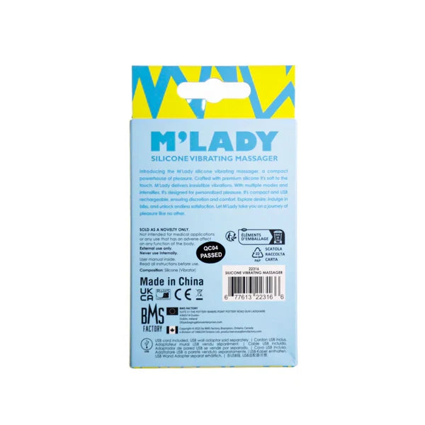 M’Lady Silicone Vibrating Massager – Handheld Massage Gun > Sex Toys > Massage Wands