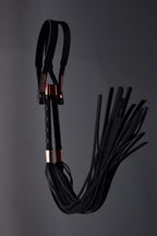 Coquette Whip Black with Matte Finish 7 Inch Handle and 5 Inch Vegan Leather Tails > Bondage Gear > Whips & Floggers