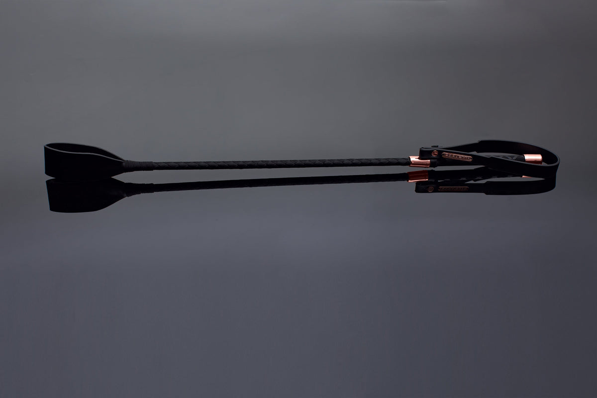 Coquette Crop Black Matte Finish Diamond Printed Handle Crop > Bondage Gear > Crops