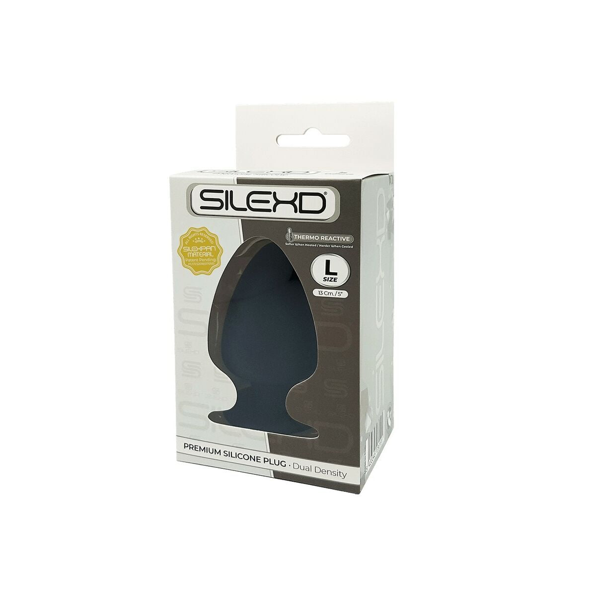 Silexd Plug Model 1 Large Black Premium Dual Density Silicone Adult Sex Toy 13 cm Default Title Butt Plugs