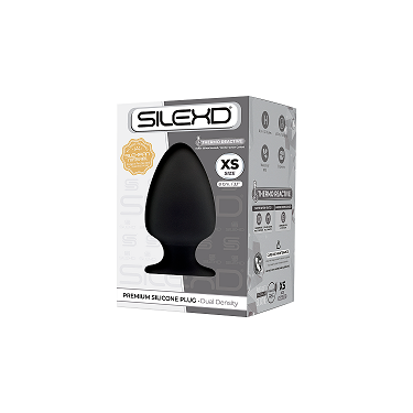 Silexd Plug Model 1 Extra Small Black Premium Silicone Dual Density Butt Plug 8cm x 4.5cm Default Title Butt Plugs