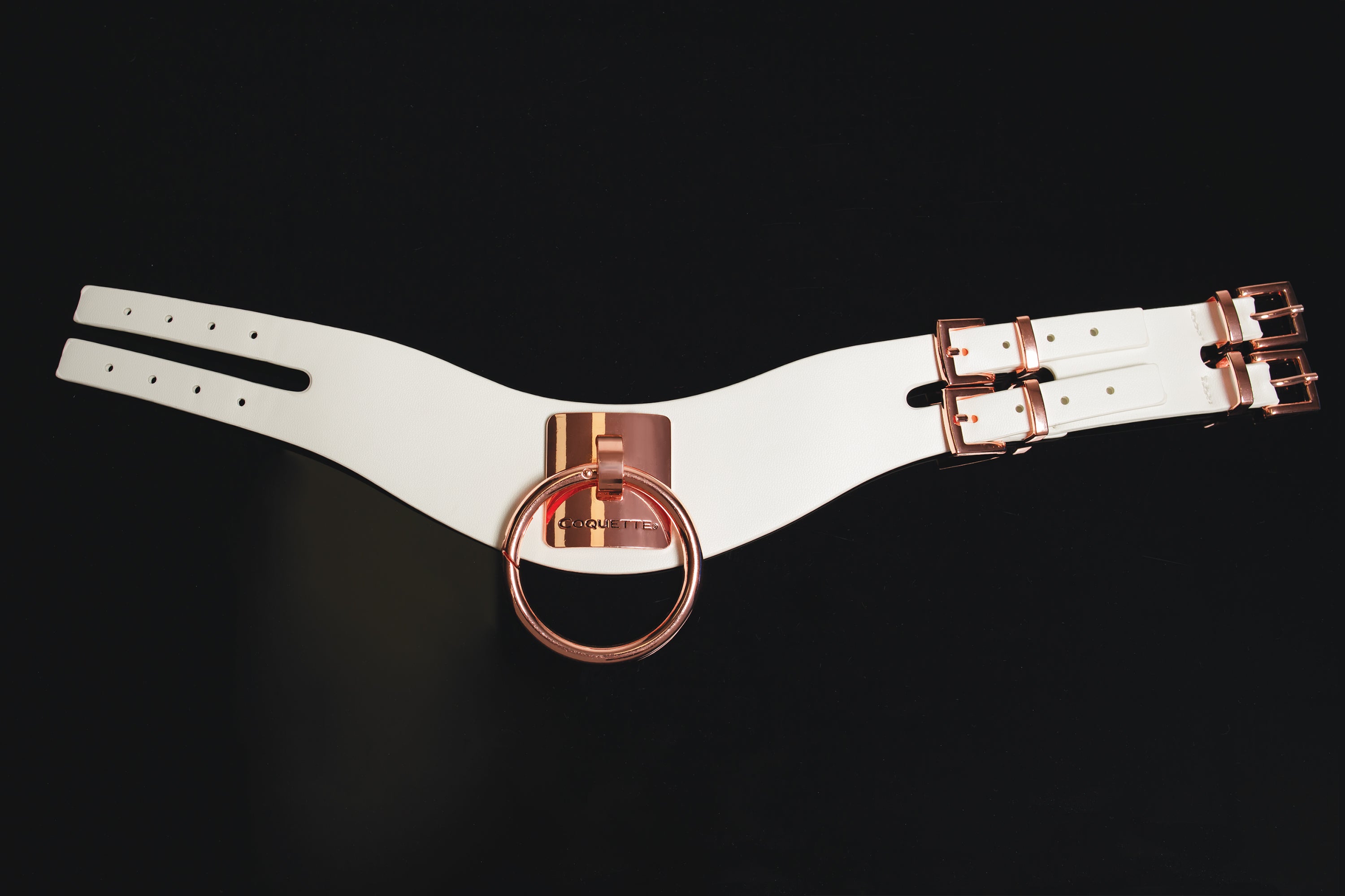 Coquette Pleasure Collection -  23619 - Vegan Leather Collar – White - Stag Shop