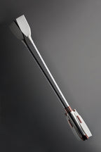 Coquette Crop White Vegan Leather Crop with Matte Finish and Rose Gold Metal Charm 23.5 Inch > Bondage Gear > Crops