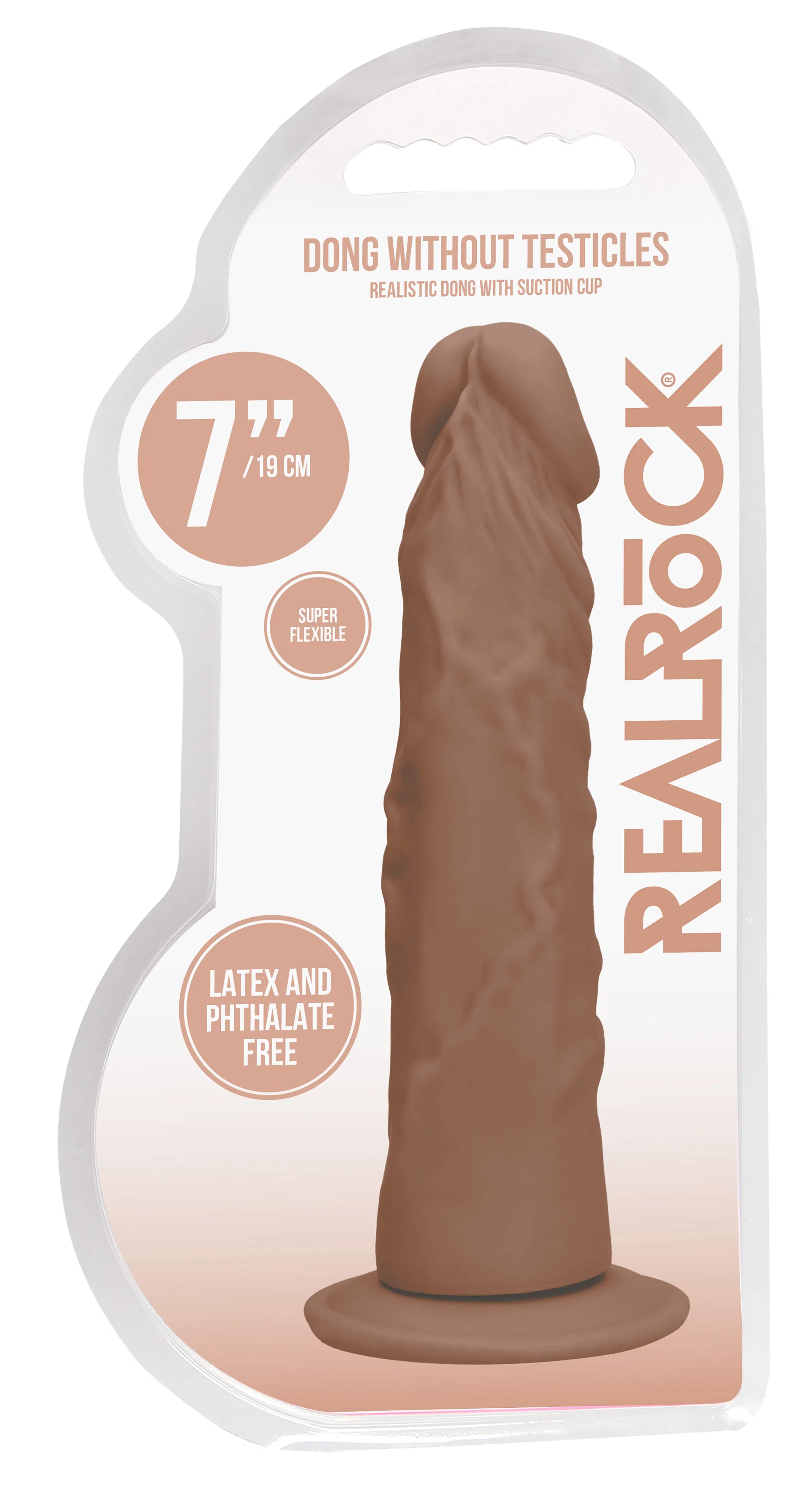 Realrock 7 Inch Realistic Dildo – Phthalate-Free Skin TPE Dildo > Dildos > Realistic Dildos Main image