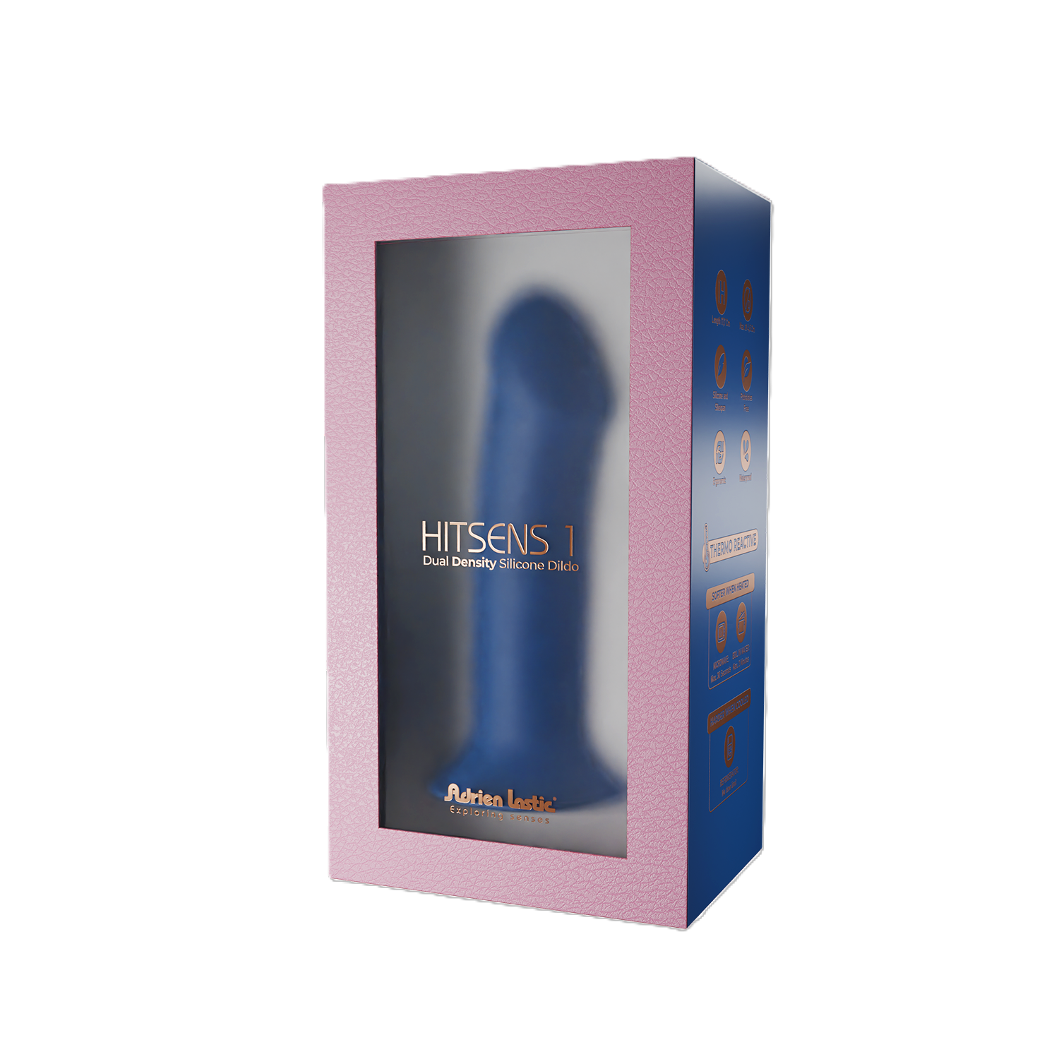 Adrien Lastic Hitsens 1 Blue 7 Inch Dual Density Silicone Dildo > Dildos > Neutral Dildos
