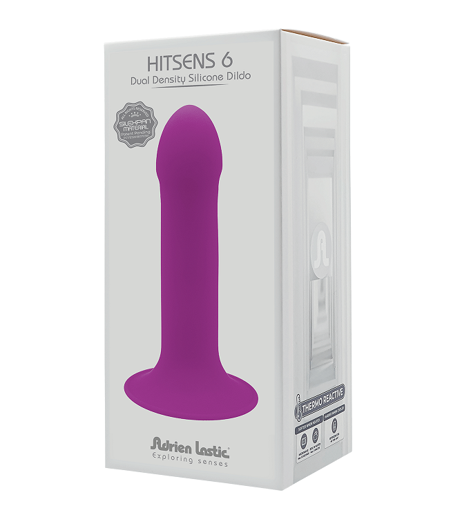 Adrien Lastic Hitsens 6 Purple Dual Density Silicone Dildo 5 Inch Secondary image