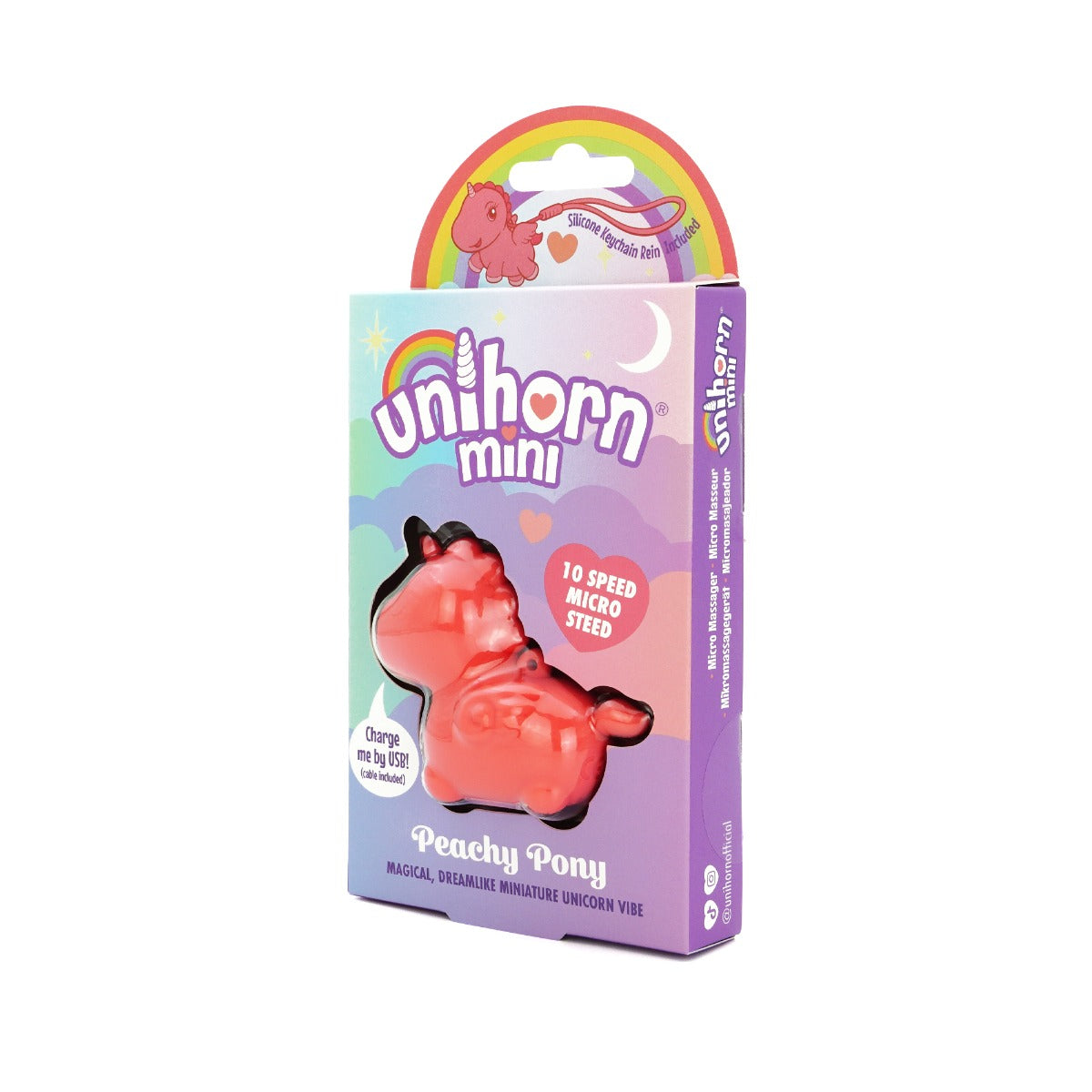 Unihorn Mini Peachy Pony – USB Rechargeable Stimulator > Vibrators > Ladies > Clitoral Vibrators and Stimulators