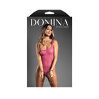 Domina One Shoulder Rope Teddy and Cuffs (Pink) – Erotic Lingerie > Clothes > Teddies